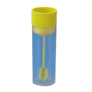 Polylab 25ml Polypropylene Stool Container, One-Piece Cap-Spoon, Pack of 100, 63901