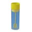 Polylab 25ml Polypropylene Stool Container, One-Piece Cap-Spoon, Pack of 100, 63901