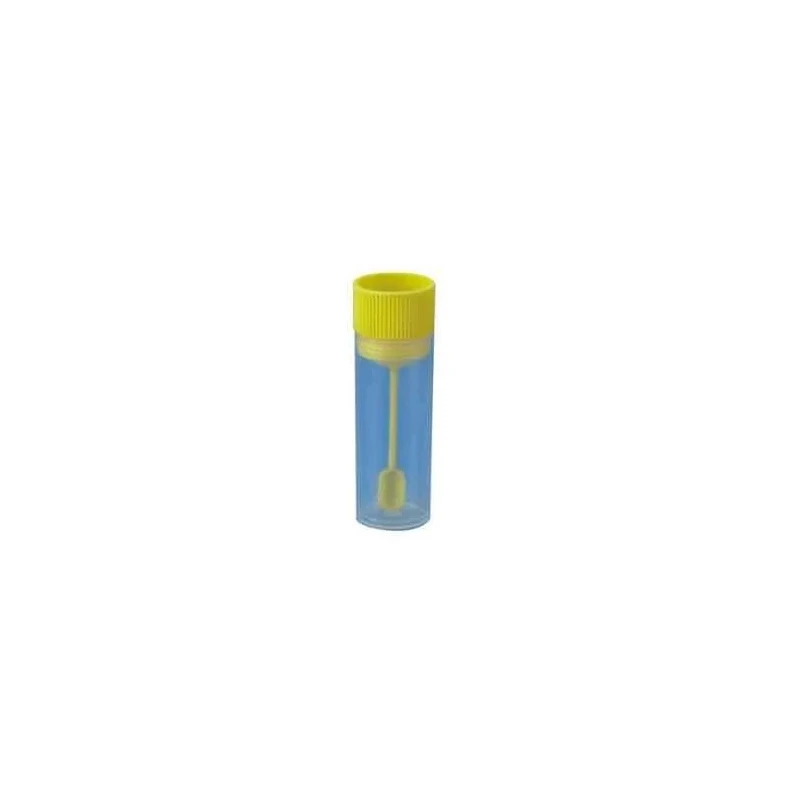 Polylab 25ml Polypropylene Stool Container, One-Piece Cap-Spoon, Pack of 100, 63901