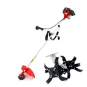 Greenleaf 1.7 HP 2 Stroke Brush Cutter with Tiller Attachment, Sidepack, 52 cc, 8000 rpm