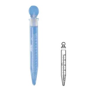 Borosil 15ml Conical Bottom Graduated Centrifuge Tube with Glass Stopper