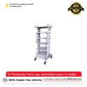 Wellton Healthcare Stainless Steel Monitor Trolley, Adjustable Height, WH-566