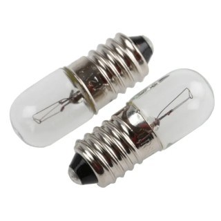 RS PRO E10 Indicator Light Clear 12V 183mA 10mm Tubular MES, 3000h, T3-1/4 104-812