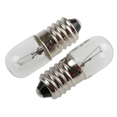 RS PRO E10 Indicator Light Clear 12V 183mA 10mm Tubular MES, 3000h, T3-1/4 104-812