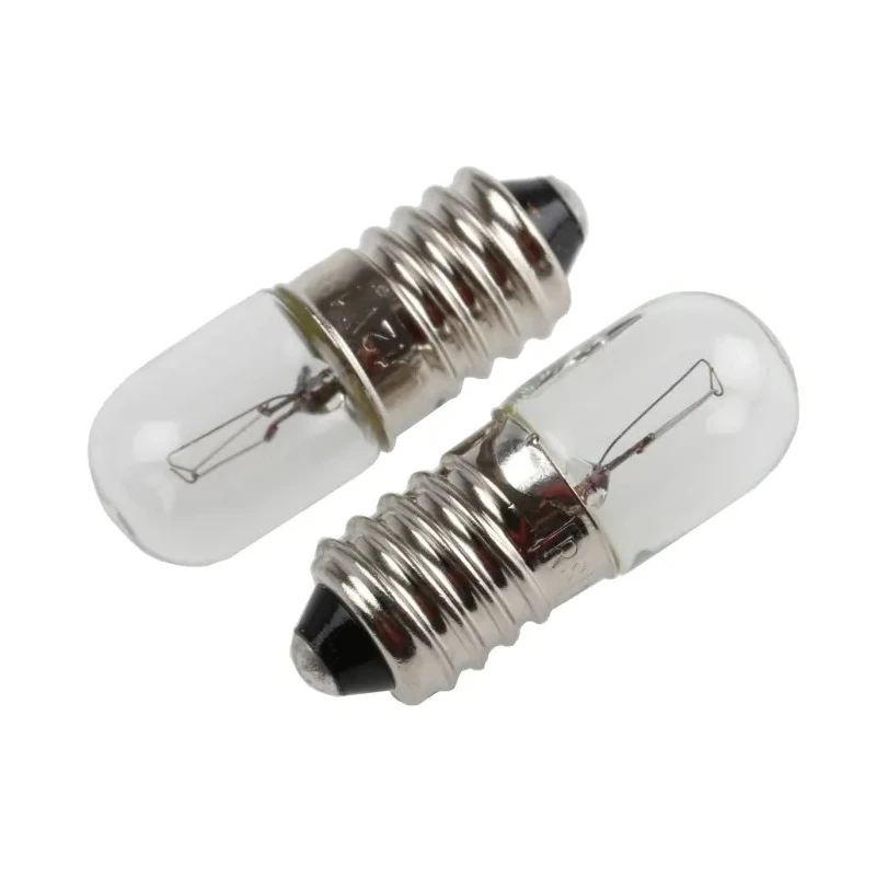 RS PRO E10 Indicator Light Clear 12V 183mA 10mm Tubular MES, 3000h, T3-1/4 104-812