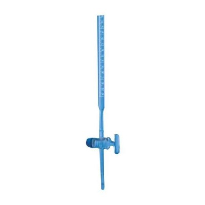 Borosil 25ml Class A Straight Bore Burette with Glass Stopcock, High Accuracy, Borosilicate Glass,