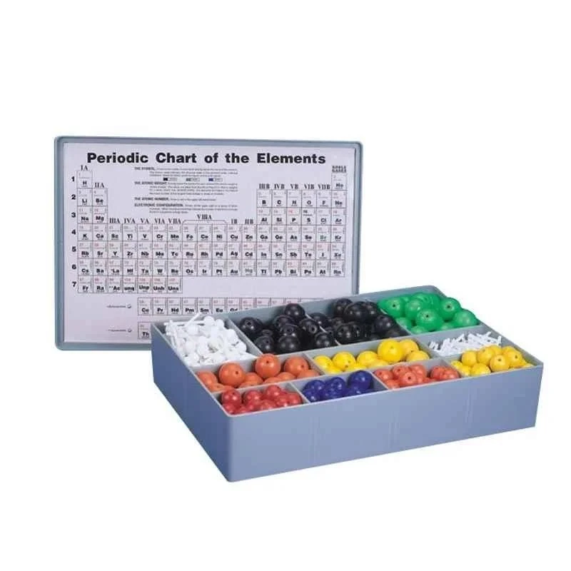 Polylab Polystyrene Atomic Model Senior Set 58001, 370 Balls & 185 Lugs, Moulded Storage Box