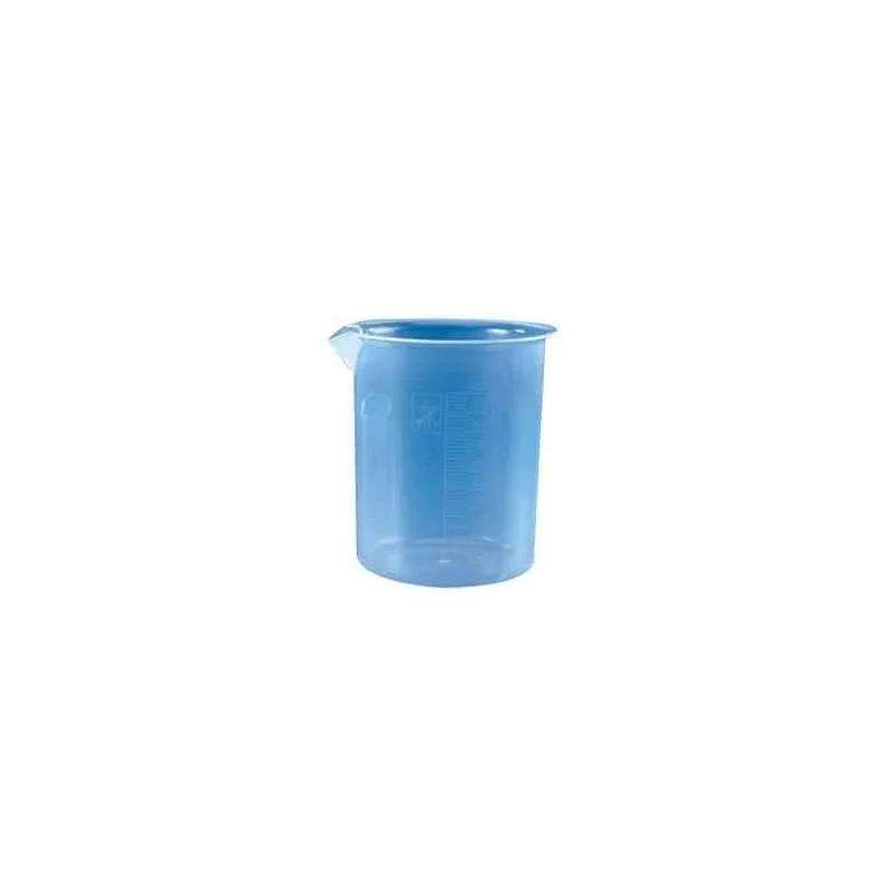 Polylab Polypropylene Euro Design Beaker 1000ml Pack of 6, Excellent Clarity, Raised Graduations, Model 11115