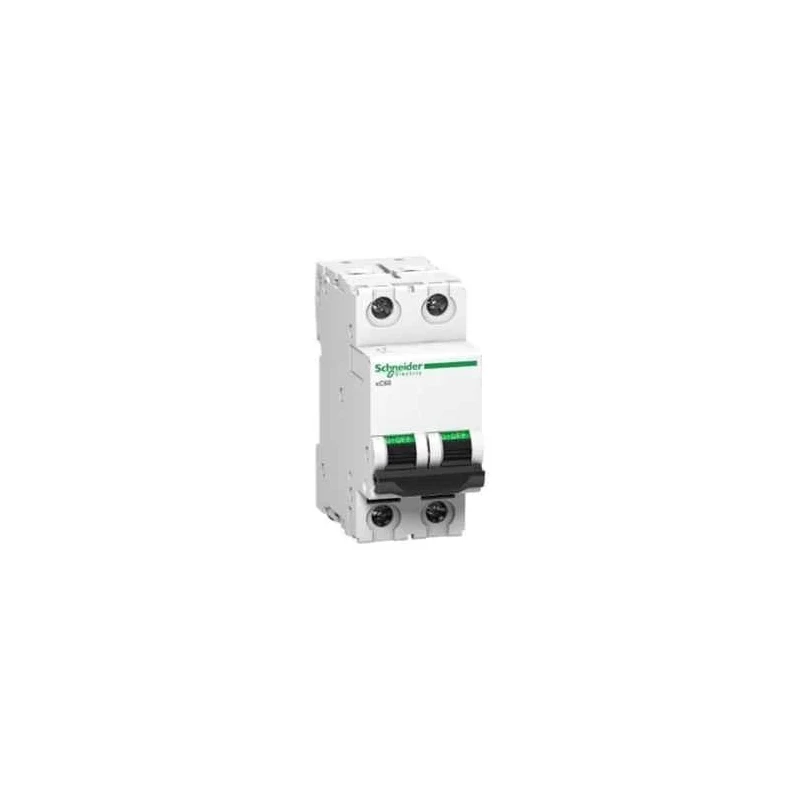 Schneider Electric Acti9 xC60 Double Pole MCB 20A B Curve Breaking Capacity 10 kA A9N2P20B