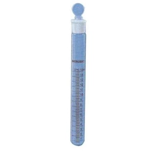 Borosil Graduated Test Tube with Interchangeable Glass Stopper 30ml, Borosilicate Glass, Round Bottom, 9830010