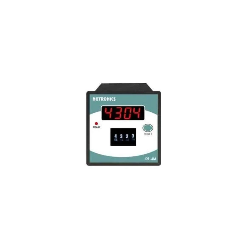 Nutronics Four Digits Digital Timer, 230V AC, 4-Digit Display, 7.2x7.2x11 cm DT-4M