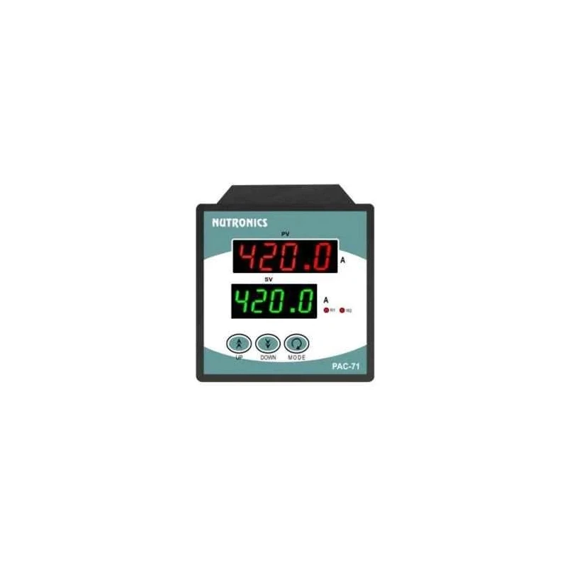 Nutronics Digital Panel Ampere Meter PAC-71, Dual Display, 230V AC, 0-200 µA/0-200 mA/0-2000 A Selectable AC/DC
