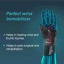 Tynor Wrist Splint with Thumb Support, Size S, Black, Polyester & Aluminium,