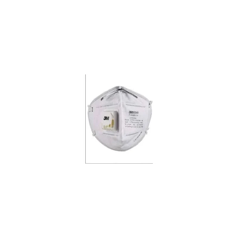 3M P1 9004V Particulate Respirator White Mask, Disposable, Flat Fold, Non-Oil, Pack of 15 9004V