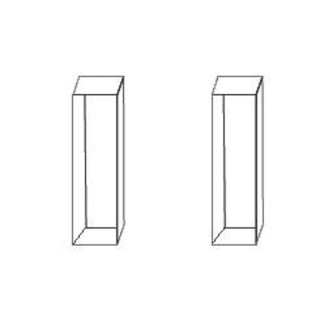 Axiva Four Sides Polished Optical Cell for Fluorimeter, Quartz, PTFE Cover, 3.5 ml, FG0350