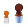 Borosil Amber Solid Penny Head Interchangeable Ground Joint Stopper 10/15, Glass, Model