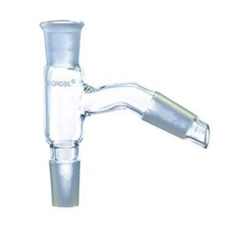Borosil Still Head Slopping Plane Adaptor, 19/26 Flask Cone, 14/23 Condenser Joint, Borosilicate Glass, 1 Pc, 8841634