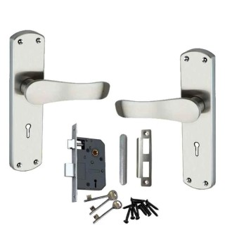 Atom 190mm 6 Lever Antique Finish Mortise Lock Handle Set with 3 Keys 804-K.Y.SSL-2