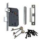 Atom 190mm 6 Lever Antique Finish Mortise Lock Handle Set with 3 Keys 804-K.Y.SSL-2