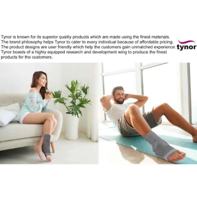 Tynor Ankle Binder Size L, Compression Support, Four-Way Stretch, Model