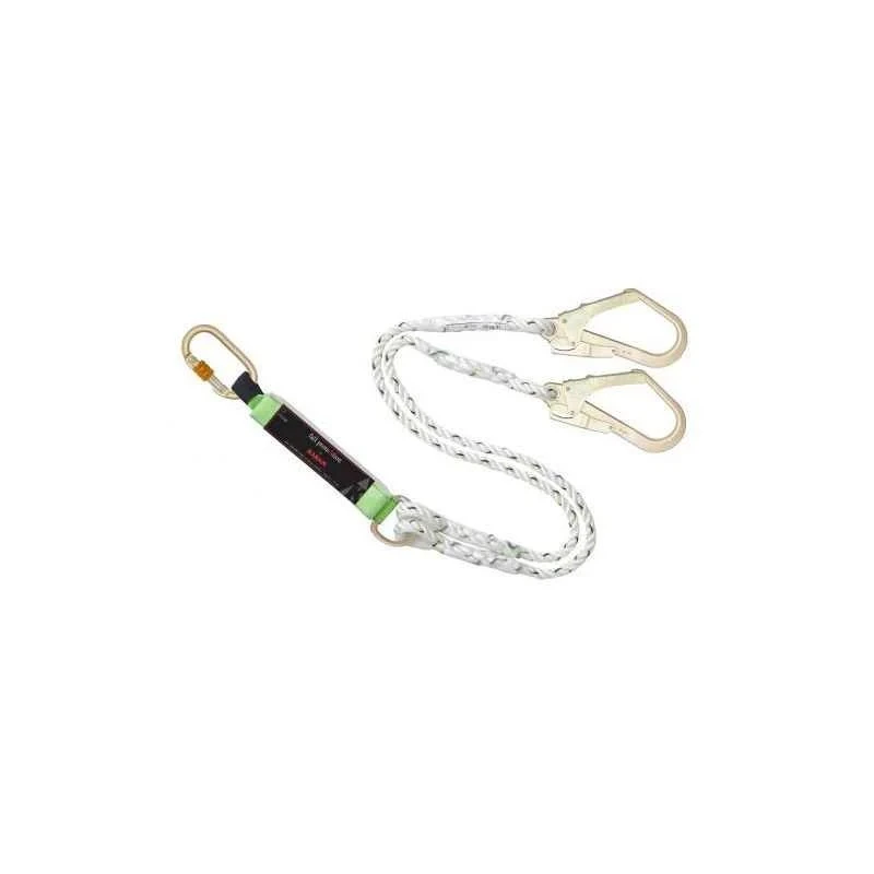 Karam Rhino Full Body Safety Harness with Twisted Rope E.A. Forked Lanyard, Adjustable Polyester & Polyamide, 2m Rope