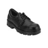Rigau Black Leather Steel Toe Safety Shoes Size 8 Low Ankle 1081