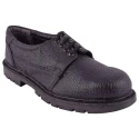 Rigau Black Leather Steel Toe Safety Shoes, Size 7