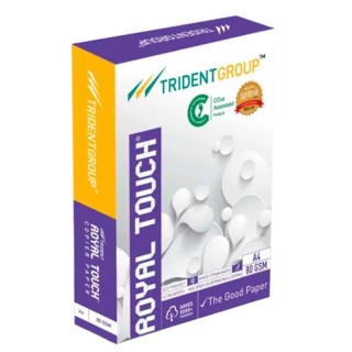 Trident Royal Touch A4 80 GSM Copier Paper Pack of 3, 500 Sheets per Ream, White