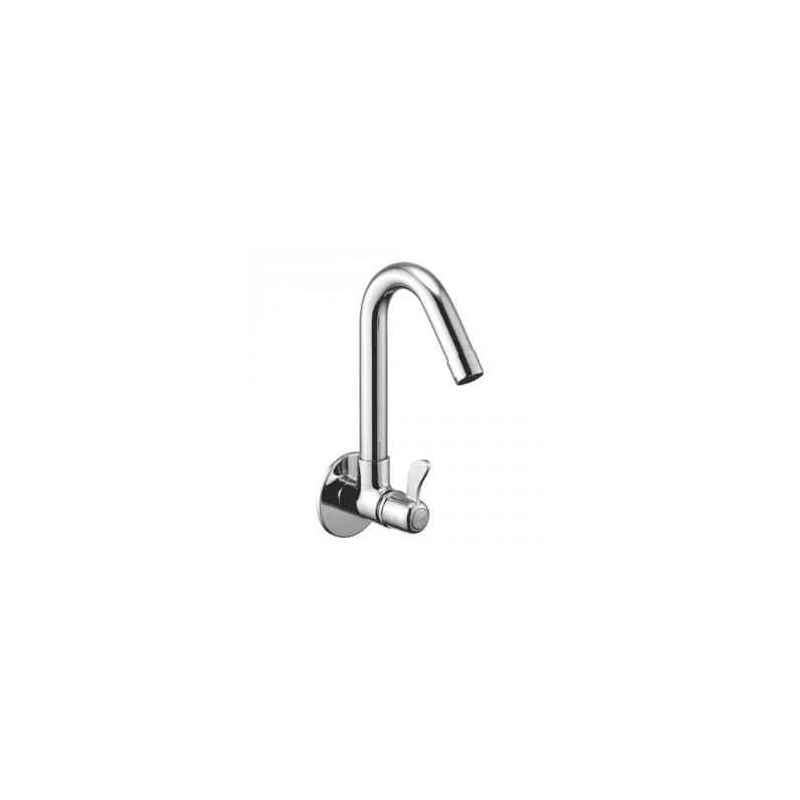 Mysis Magic Sink Cock Brass Chrome Finish Silver Wall Mounted Tap M-07