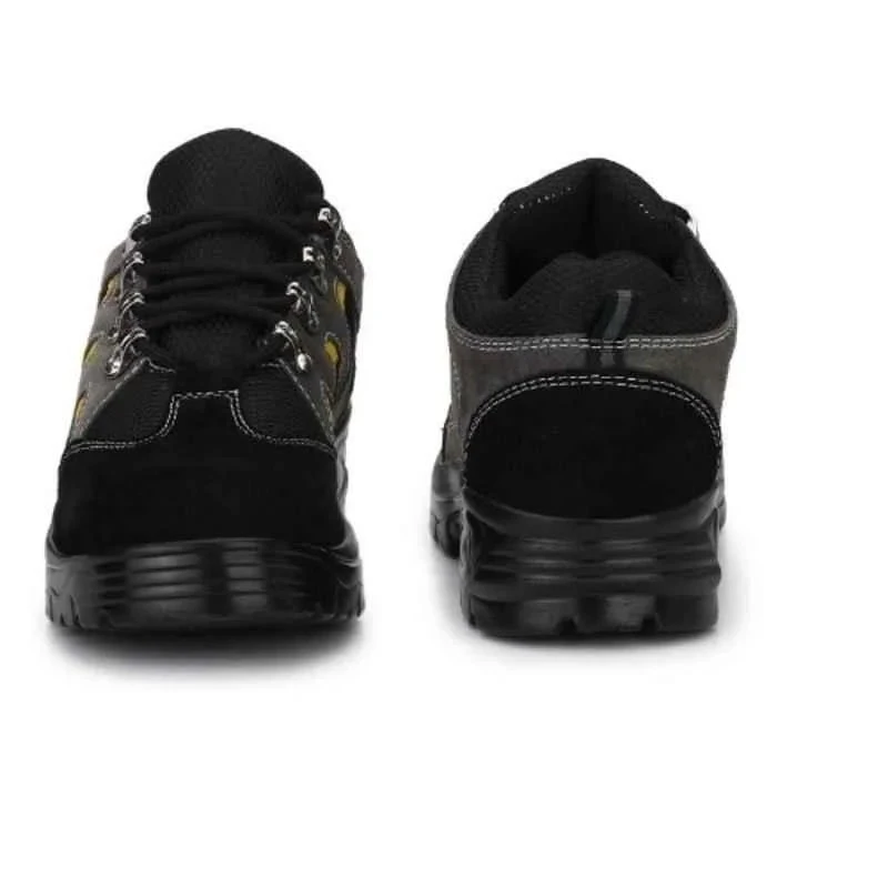 Graphene Leather Steel Toe Safety Shoes, Black & Grey, Size 8 R 503