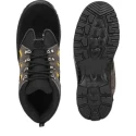 Graphene Leather Steel Toe Safety Shoes, Black & Grey, Size 8 R 503