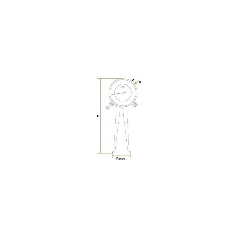 Groz Internal Dial Caliper 10-35mm, Adjustable Dial Gauge, IDC/1M