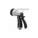 Zephyr 9 Modes High Performance Water Spray Gun Metal Construction, Chrome Finish, 300 PSI, Taiwan,