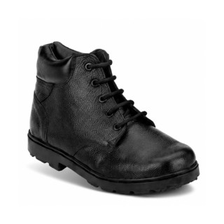 Rigau Black Leather Steel Toe Safety Shoes High Ankle Waterproof Chemical & Impact Resistant Size 10 1089
