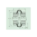 Fenner Fenaflex Tyre Coupling with F Flange Taper Lock, Max Bore 28 mm, 4 Pins, F45