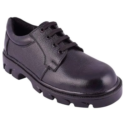 Rigau 1080 Men's Black Leather Steel Toe Safety Shoes, Size 9, PU Outsole