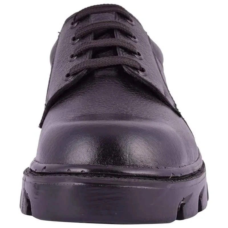 Rigau 1080 Men's Black Leather Steel Toe Safety Shoes, Size 9, PU Outsole