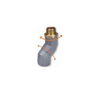 Groz Dual Plane Fuel Nozzle Swivel Aluminium & Brass, 50 psi, 3/4 inch NPT, SWV/DP/3-4/N