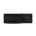 Logitech Wired USB Keyboard, 104 Keys, Spill-Resistant Design, Black K120