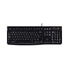 Logitech Wired USB Keyboard, 104 Keys, Spill-Resistant Design, Black K120