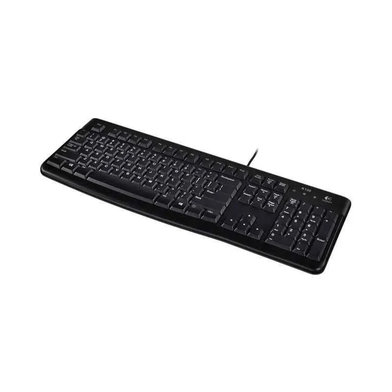 Logitech Wired USB Keyboard, 104 Keys, Spill-Resistant Design, Black K120