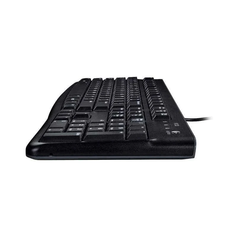 Logitech Wired USB Keyboard, 104 Keys, Spill-Resistant Design, Black K120