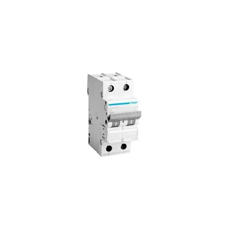 Hager Double Pole C Curve h3 MCB 50A NCN250N Breaking Capacity 10 kA