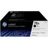 HP 78A Dual Pack Black Original LaserJet Toner Cartridges CE278AF, Black, Page Yield 2100 Pages