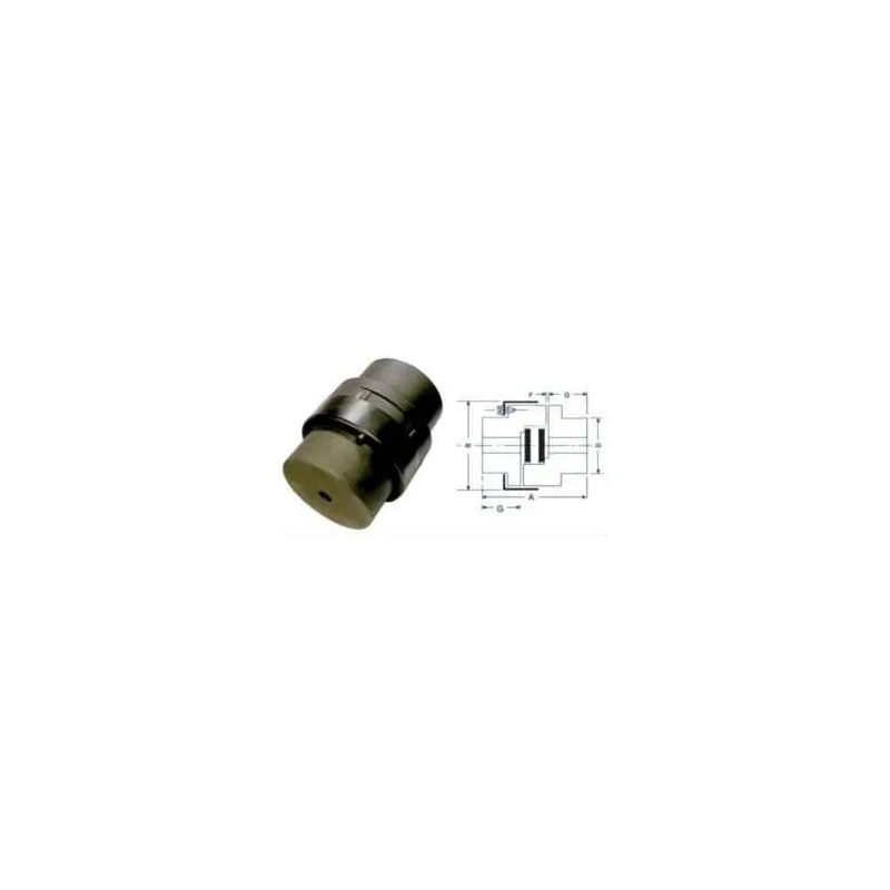 Fenner Essex Jaw Cushion Coupling, Pilot Bore Size: F0280 P, 8.20 kW, Max Bore 75 mm, Flexible Insert