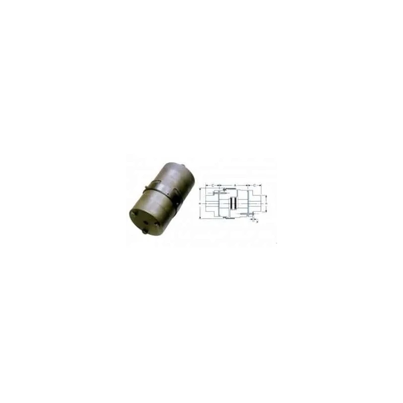 Fenner Essex Jaw Cushion Spacer Coupling F0295PS, DBSE 180 mm, 13.40 kW, Min Bore 40 mm, Max Bore 90 mm