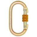 Karam Golden Yellow Galvanized Finish Alloy Steel Screw Locking Karabiner, Pack of 5, PN 112