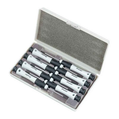 Proskit 8-Piece Precision Screwdriver Set 8PK-SD002N, 163 mm Overall Length, 475 g