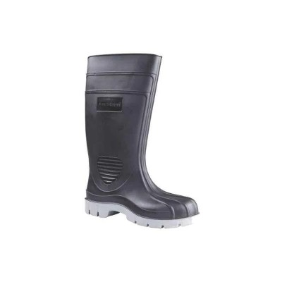 Bata Industrials Rhino 802-6224 Fibre Toe Work Gumboots, Black & Grey, Size 8 Rhino(802-6224)
