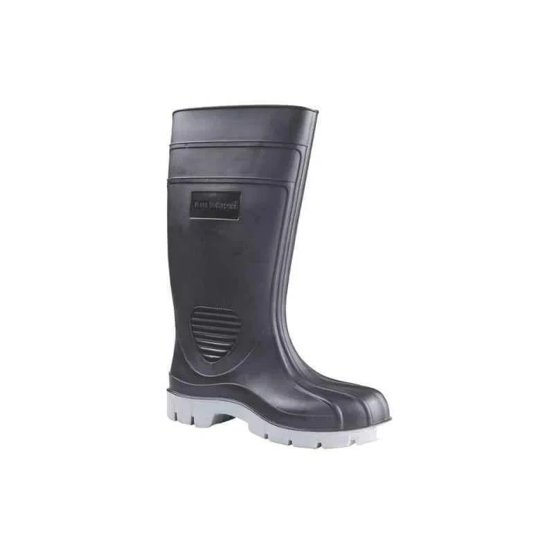 Bata Industrials Rhino 802-6224 Fibre Toe Work Gumboots, Black & Grey, Size 8 Rhino(802-6224)